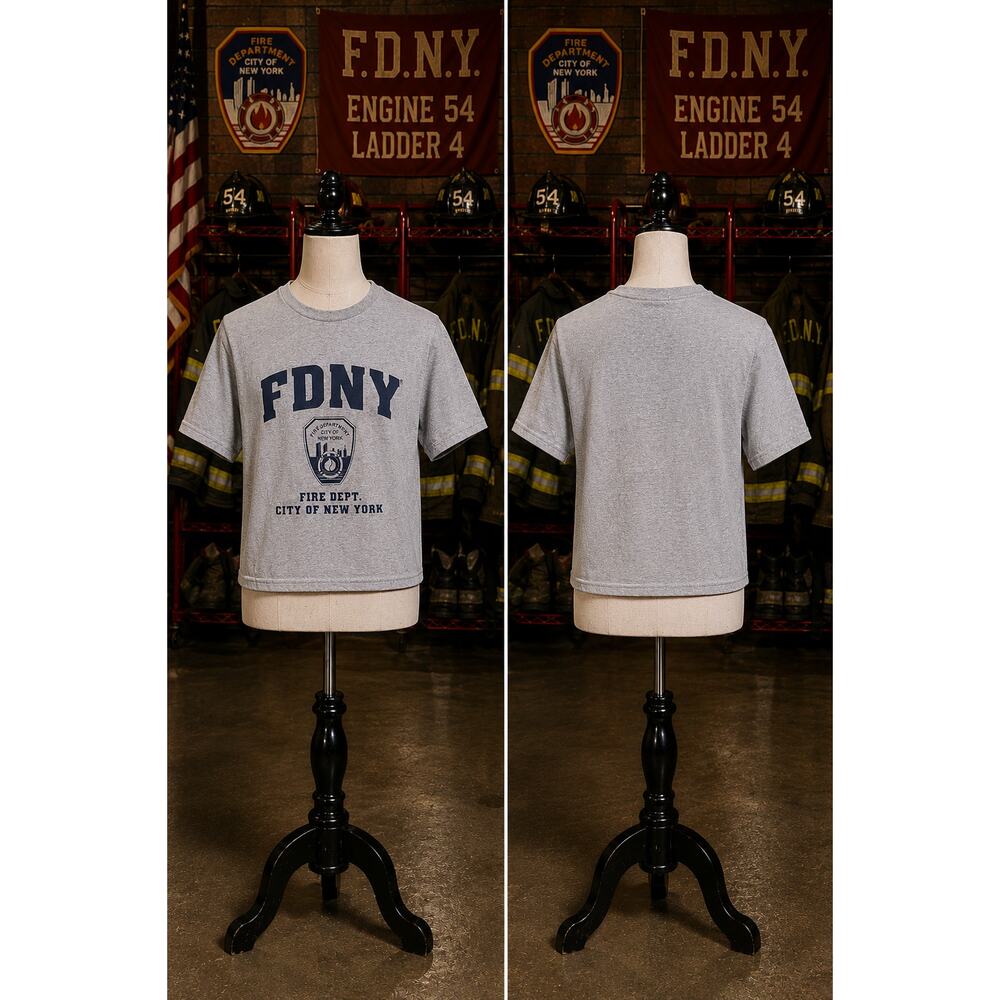 FDNY Fire Dept City of New York Gray Graphic Tee Small